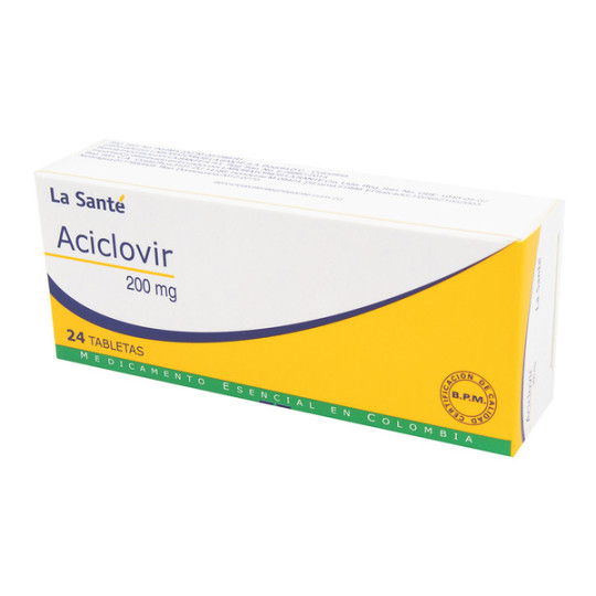 ( ) ACICLOVIR 200 MG 24 TABLETAS LS