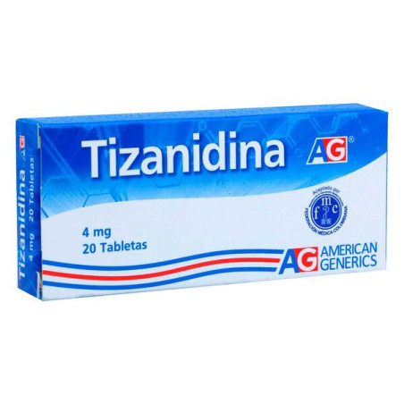 TIZANIDINA 4 MG 20 TABLETAS AG(PAE)