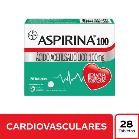 ASPIRINA 100 MG 28 TBS