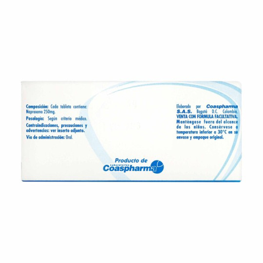NAPROXENO 250 MG 10 CAPSULAS                      