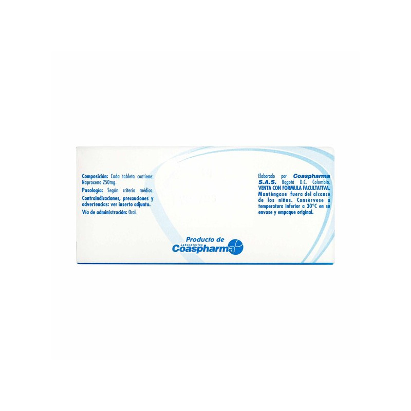 NAPROXENO 250 MG 10 CAPSULAS                      