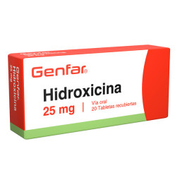 ( ) HIDROXICINA 25 MG 20 TABLETAS GF