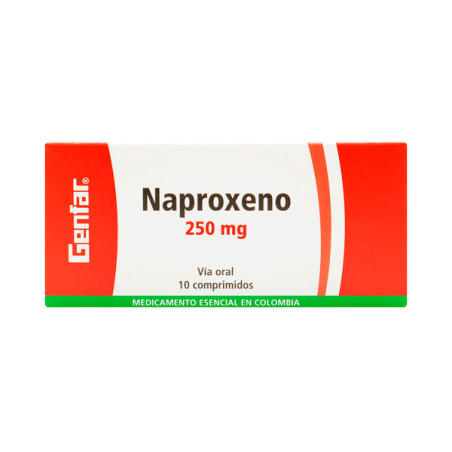 ( ) NAPROXENO 250 MG 10 CAPSULAS GF