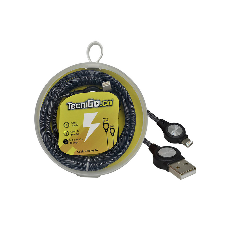CABLE CARGADOR TECNIGO PARA IPHONE 3A