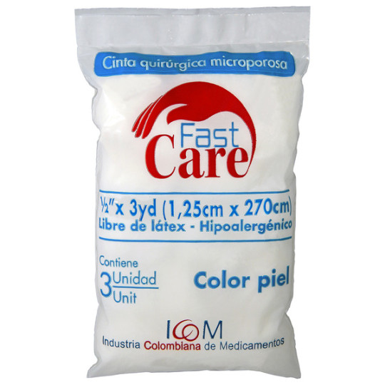 ( ) MICROPORE PIEL FAST CARE 1/2X3 3UND ICOM