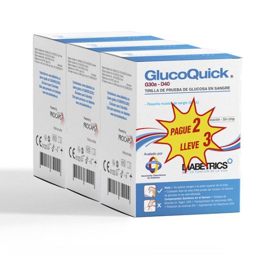 TIRAS REA.GLUCOQUICK 50 PG 2 LL3(A)(3% )