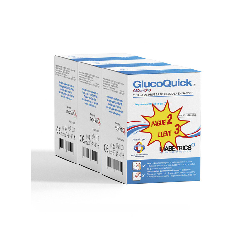 TIRAS REA.GLUCOQUICK 50 PG 2 LL3(A)(3% )
