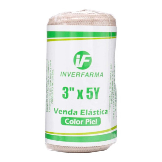 VENDA ELASTICA COLOR PIEL 3X5 INVERFARMA