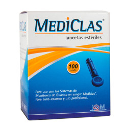 ( ) LANCETAS GLUCOMET.MEDICLAS 100 UND ICOM