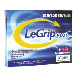 ( ) LEGRIP PLUS 10 CAP.BLAN ICOM                      