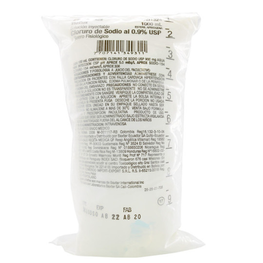 SUERO FISIOLOGICO CLO.SOD.1000 ML RB1324