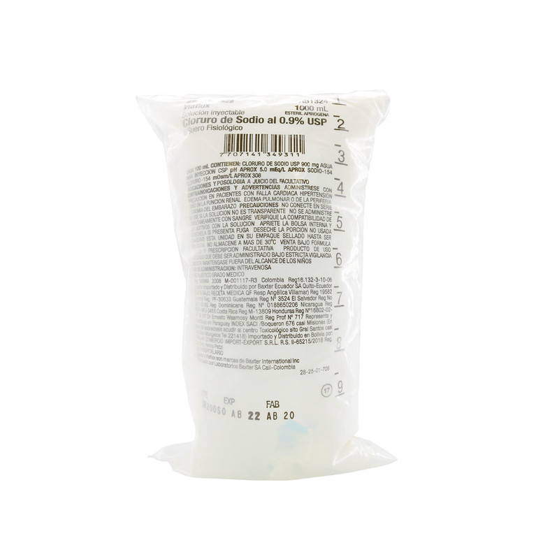 SUERO FISIOLOGICO CLO.SOD.1000 ML RB1324