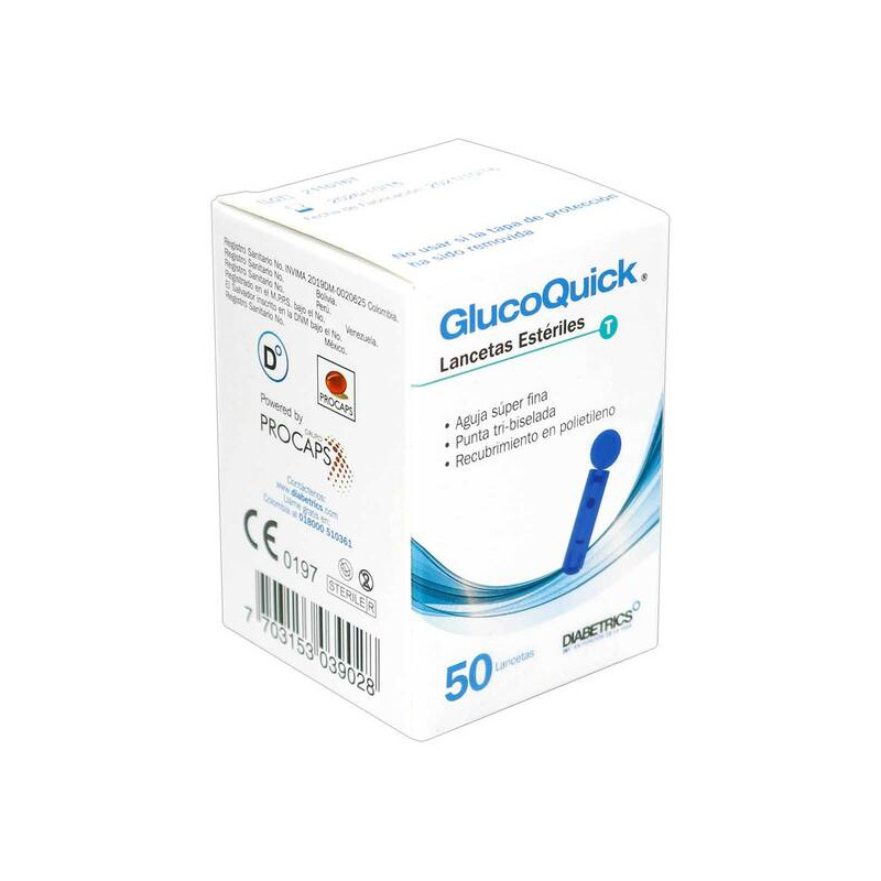LANCETAS GLUCOQUICK ESTERILES 50 UND