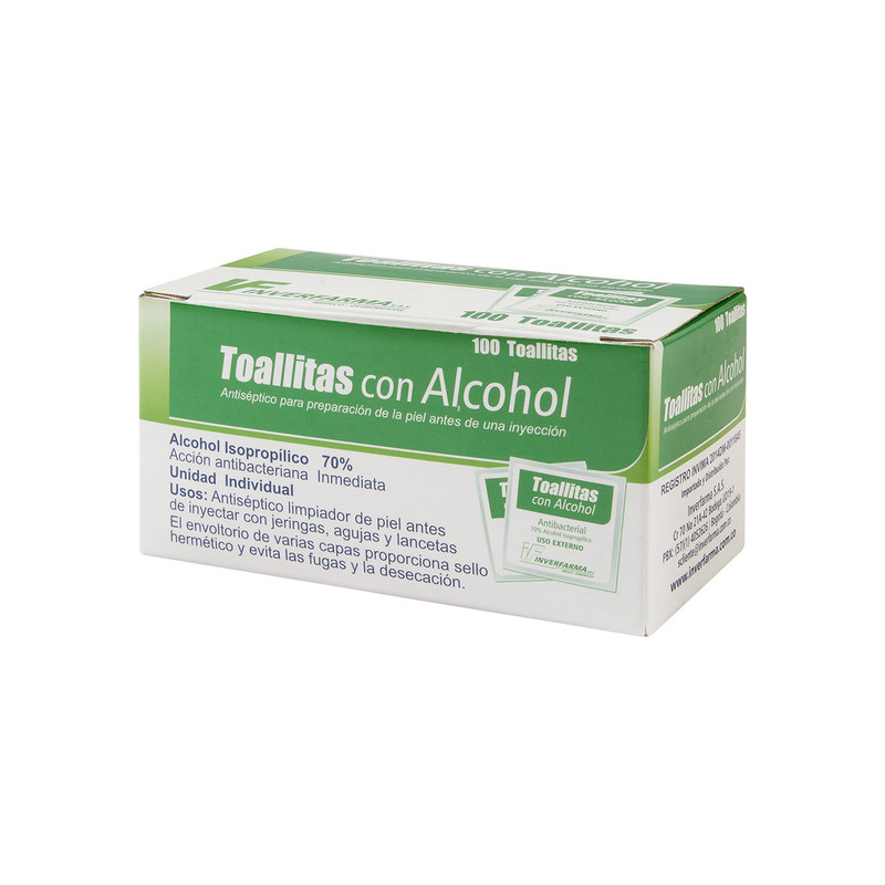 PANITOS ALCOHOL 100 UND  INVERFARMA