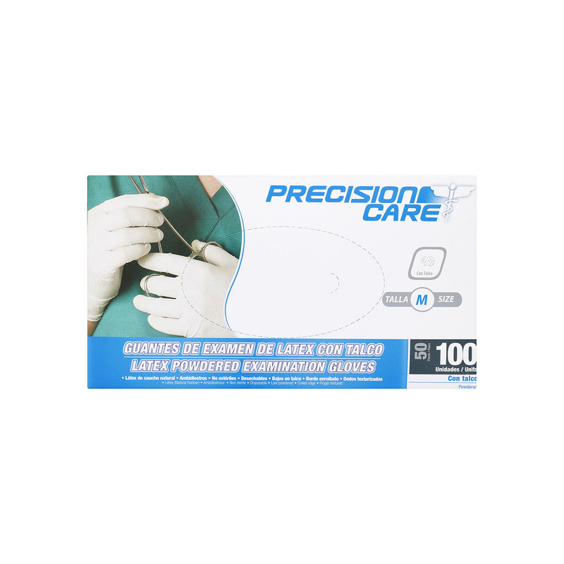 GUANTE DES.PRECISION LATEX 100 UND M