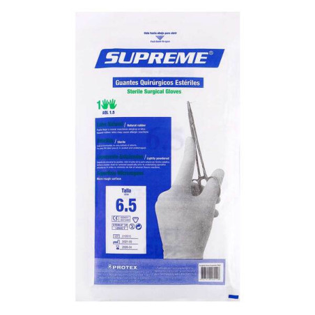 GUANTES QUIRURGICOS ESTERIL SUPREM T 6.5