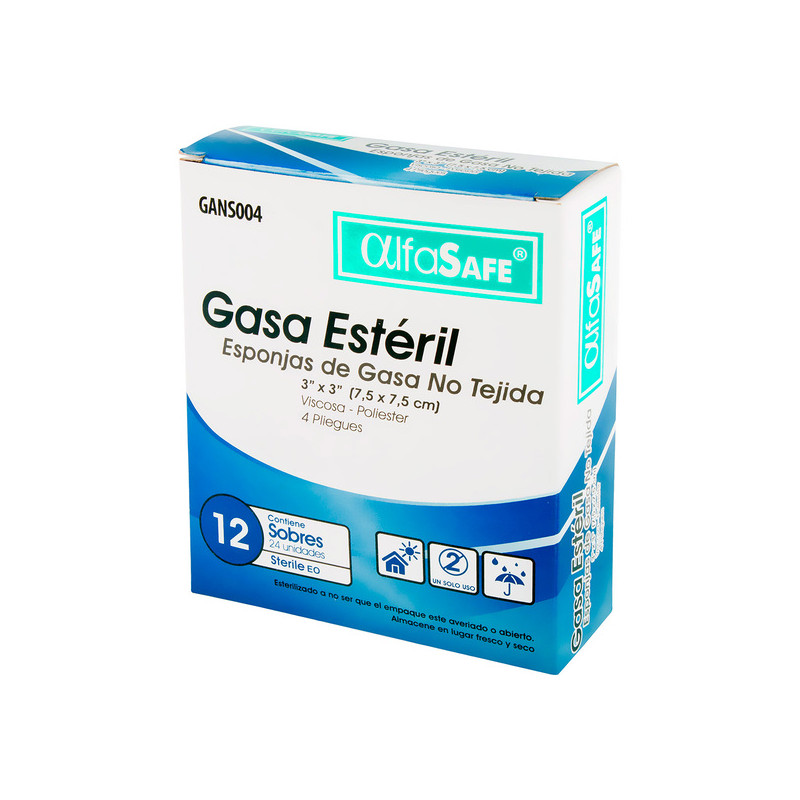 GASA ALFA EST.NO TEJIDA 7.5X7.5CM 12 X 2
