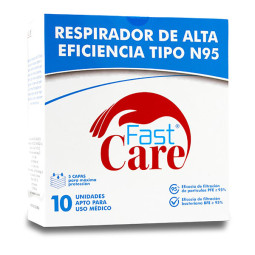 ( ) TAPABOCAS FAST CARE TIPO N95 10 UND ICOM