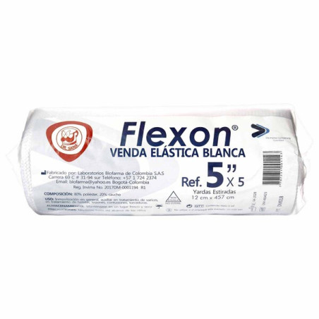 VENDA ELASTICA BLANCA FLEXON 5X5