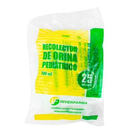 BOLSA RECOLE.ORINA PED.100ML 25UND INVER