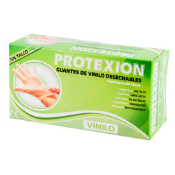 GUANTE EXAMEN VINILO PROTEX T.M 100 UND