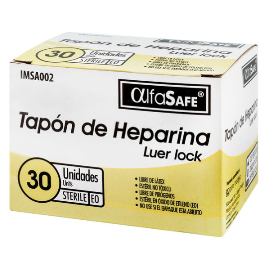 ADAPTADOR ALFASAFE HEPARINA 30 UNIDADES           