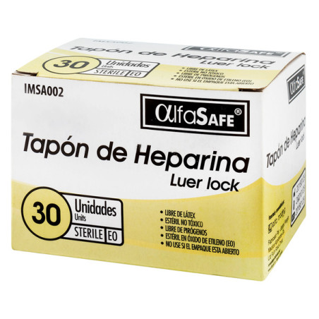 ADAPTADOR ALFASAFE HEPARINA 30 UNIDADES           