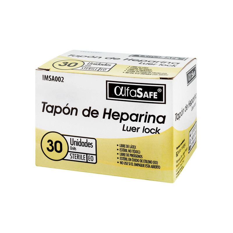 ADAPTADOR ALFASAFE HEPARINA 30 UNIDADES           