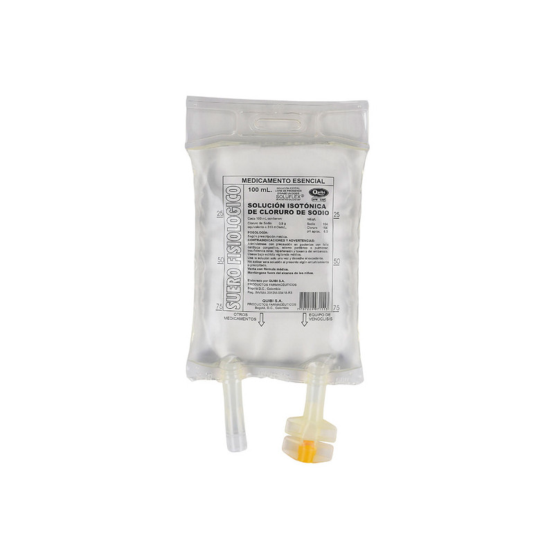 SUERO FISIOLOGICO QUIBI BOLSA 100 ML