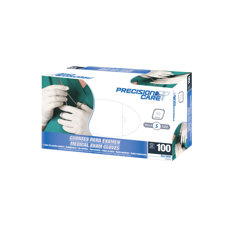 GUANTE DESECH.PRECISION LATEX 100 UND S