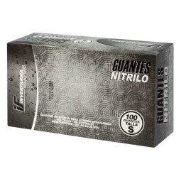 GUANTE NITRILO NEGRO T.S 100 UND INVERFA