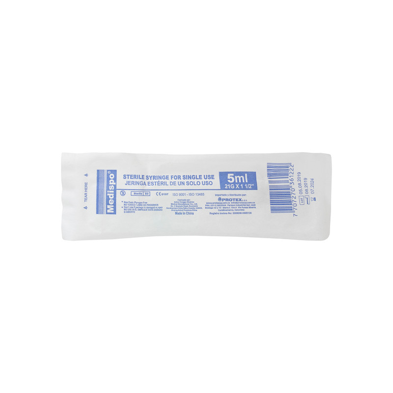 JERINGA MEDISPO 3P 5 ML 21X1.1/2 100 UND