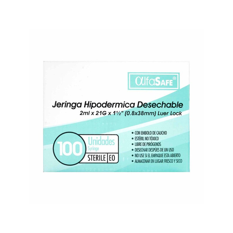 JERINGA ALFA 3P 2 ML 21 X 1 1/2 100 UND