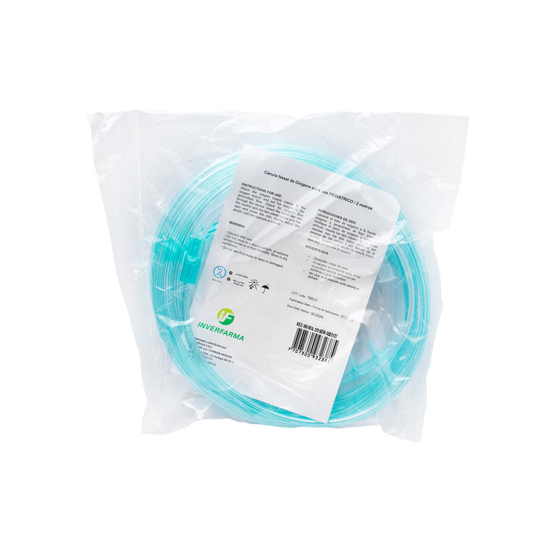 CANULA NASAL 2 MTS PEDIATRICA INVERFARMA