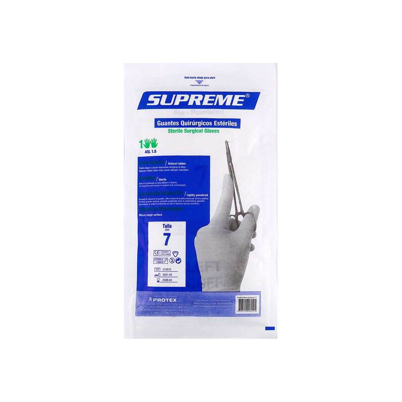 GUANTES QUIRURGICOS ESTERIL SUPREME T 7