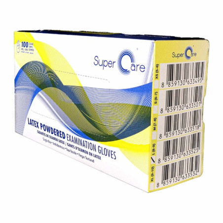 (+) GUANTE SUPERCARE LATEX T.L 100 UND ICOM
