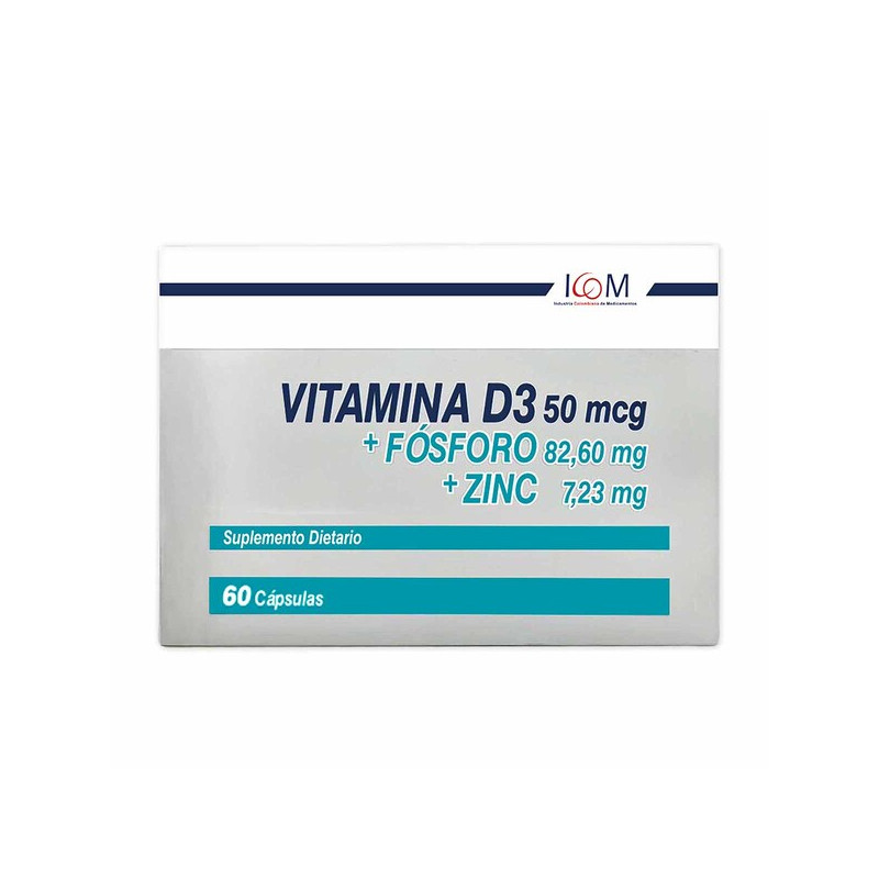 ( ) VITAMINA D3 FOSFORO Y ZINC 60 CAP ICOM            