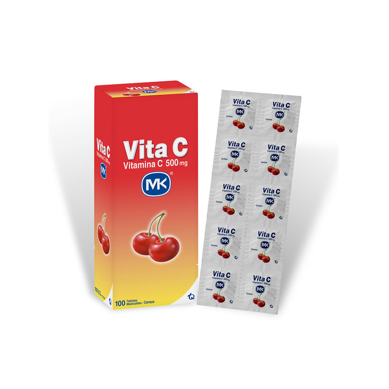 VITA C 500 MG CEREZA 100 TBS MK