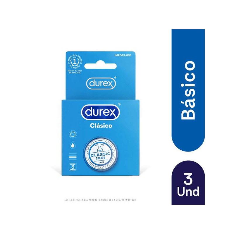 PRESERVAT.DUREX CLASICO 3 UND