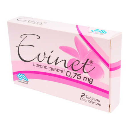 EVINET 0.75 MG 2 TABLETAS(M)14472