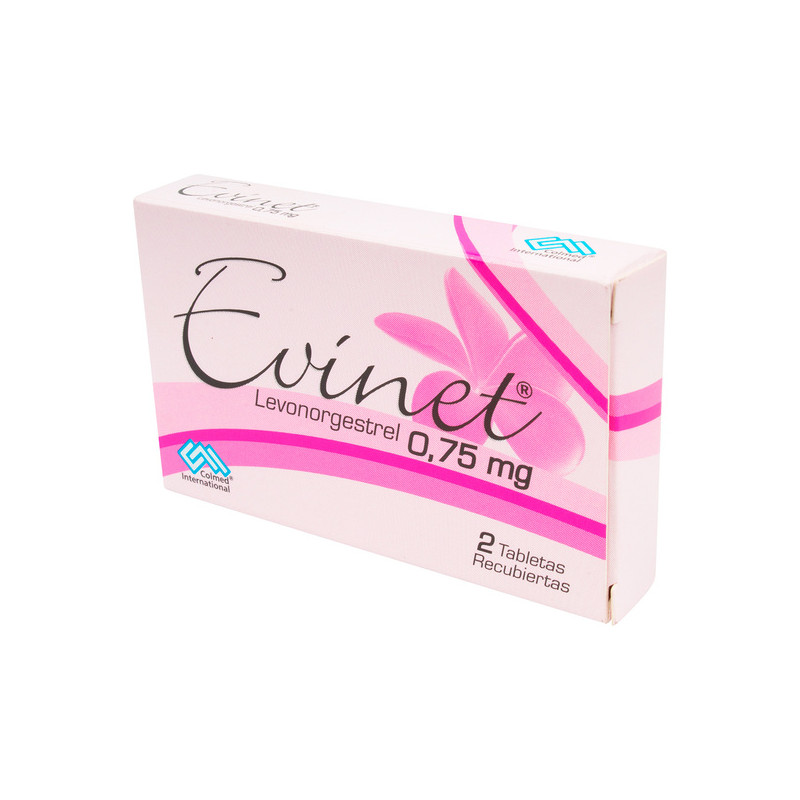 EVINET 0.75 MG 2 TABLETAS(M)14472