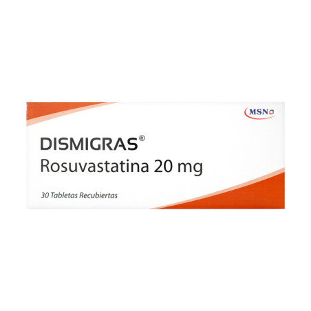 DISMIGRAS ROSUVASTATINA 20 MG 30 TBS              