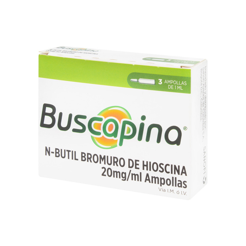 BUSCAPINA 20 MG 1 ML 3 AMPOLLAS