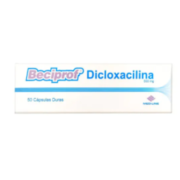 ( ) BECIPROF (DICLOXACILINA) 500 MG CJ 50 CAP MED-LINE