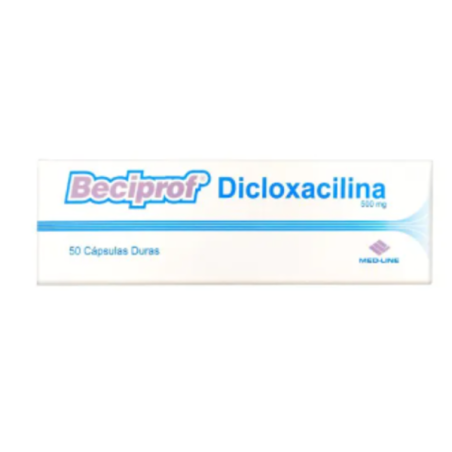 ( ) BECIPROF (DICLOXACILINA) 500 MG CJ 50 CAP MED-LINE