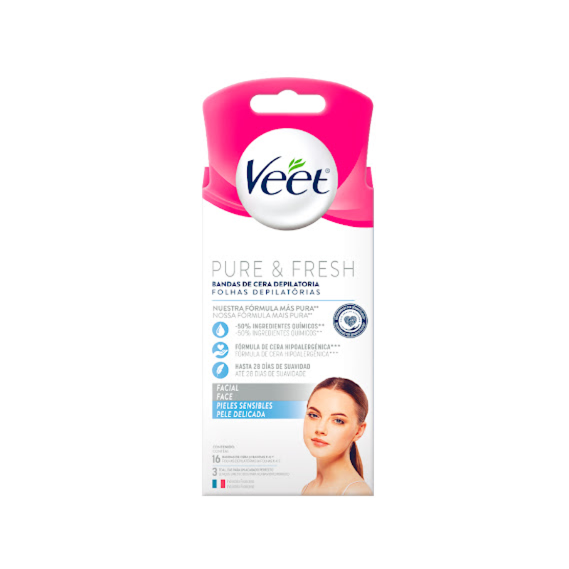 VEET BANDAS FACIAL PIEL SENSIBLE 16 UND