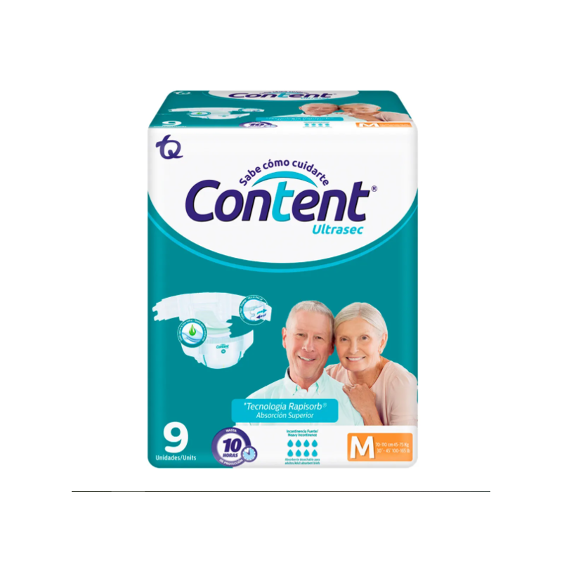 PAN CONTENT ULTRASEC TALLA M 9 UND