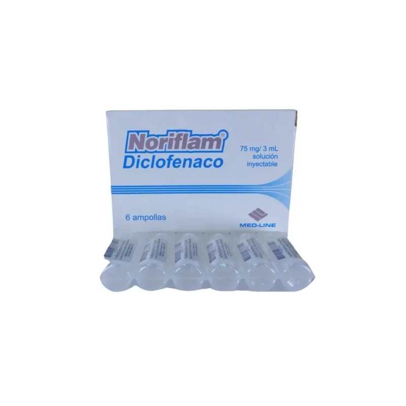 ( ) NORIFLAM (DICLOFENACO) 75MG/3ML CAJA 6 AMP MED-LINE