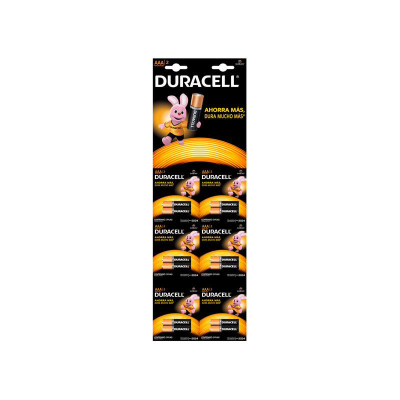 PILA DURACELL ALKALINA AAA X 2 6 UND(SF)