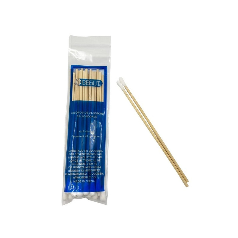 APLICADORES EN BAMBOO BEGUT PAQ 20 UND